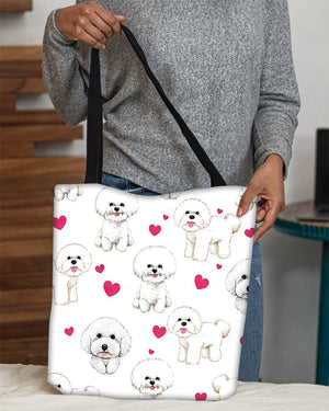 Cute Bichon Frise Tote Bag
