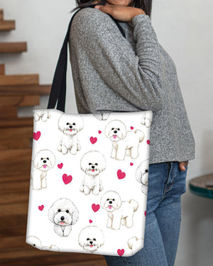 Cute Bichon Frise Tote Bag