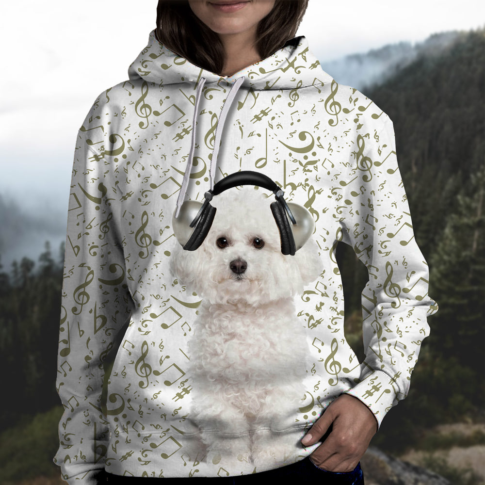Great Music With Bichon Frise Unisex Hoodie