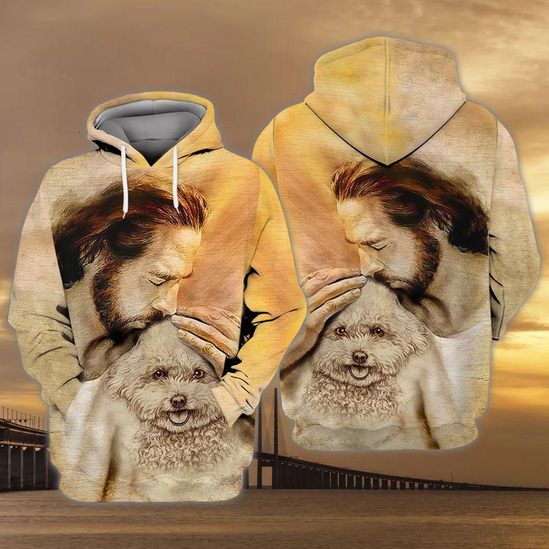 Bichon Frise With God Unisex Hoodie