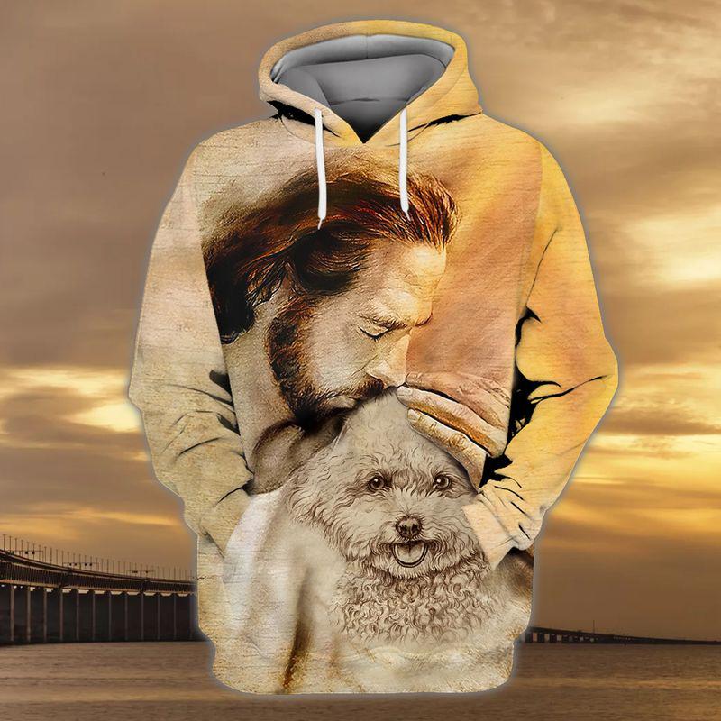 Bichon Frise With God Unisex Hoodie