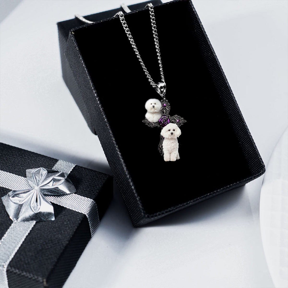 Bichon Frise Pray For God Stainless Steel Necklace