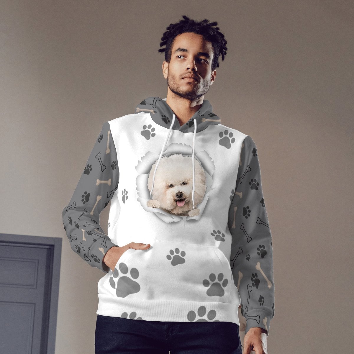 Bichon Frise-Paw Dog Unisex Hoodie