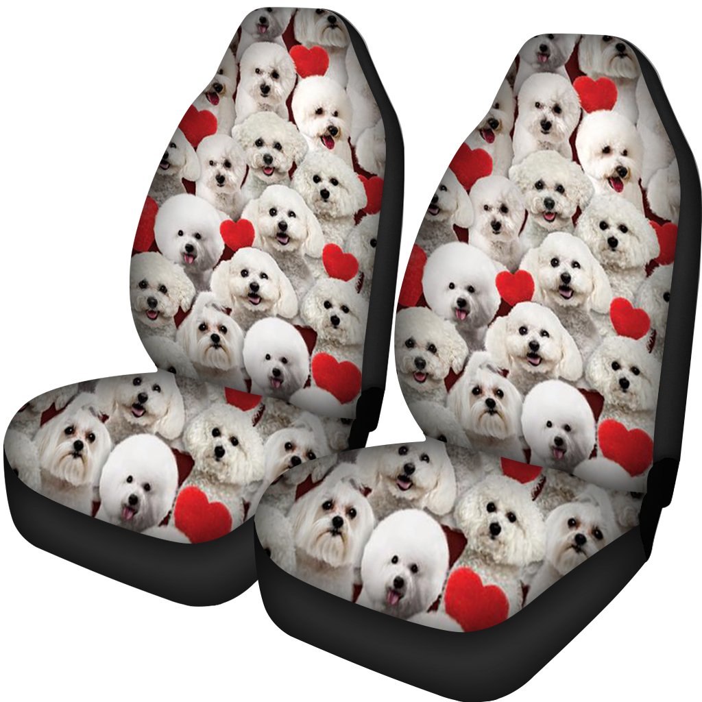 A Bunch Of Bichon Frises Car Seat Cover