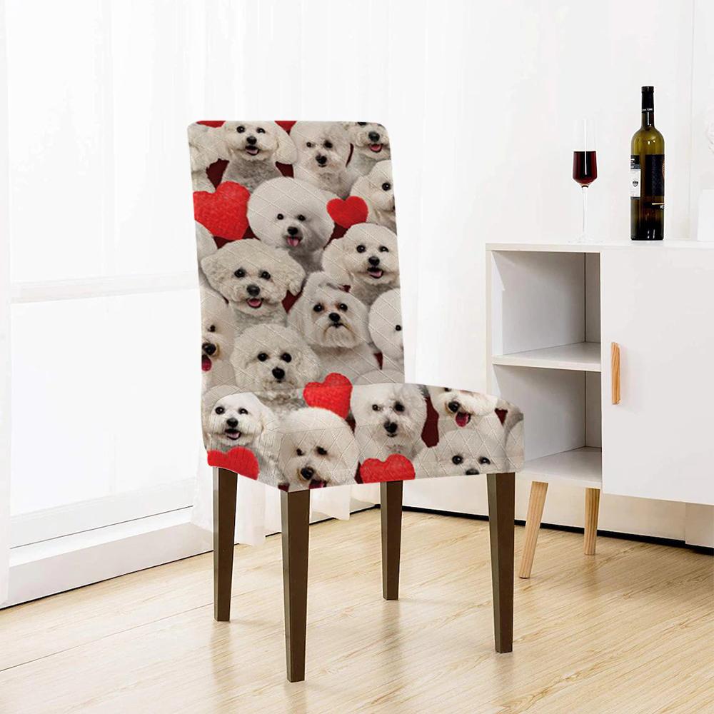 A Bunch Of Bichon Frises Chair Cover/Great Gift Idea For Dog Lovers