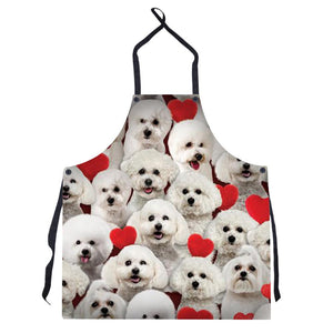 A Bunch Of Bichon Frises Apron/Great Gift Idea For Christmas