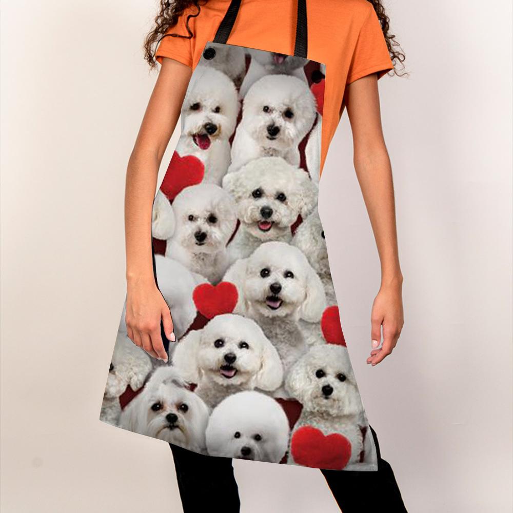 A Bunch Of Bichon Frises Apron/Great Gift Idea For Christmas