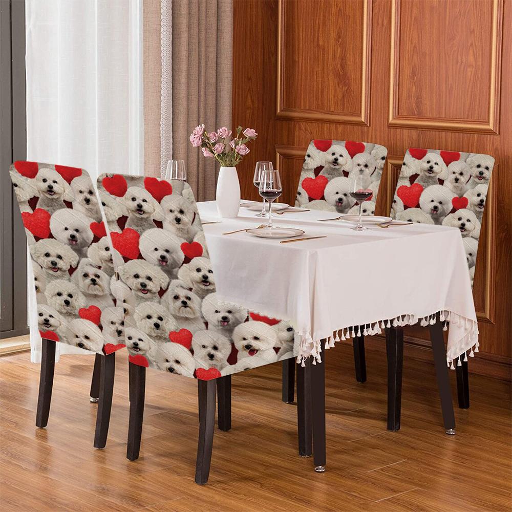 A Bunch Of Bichon Frises Chair Cover/Great Gift Idea For Dog Lovers