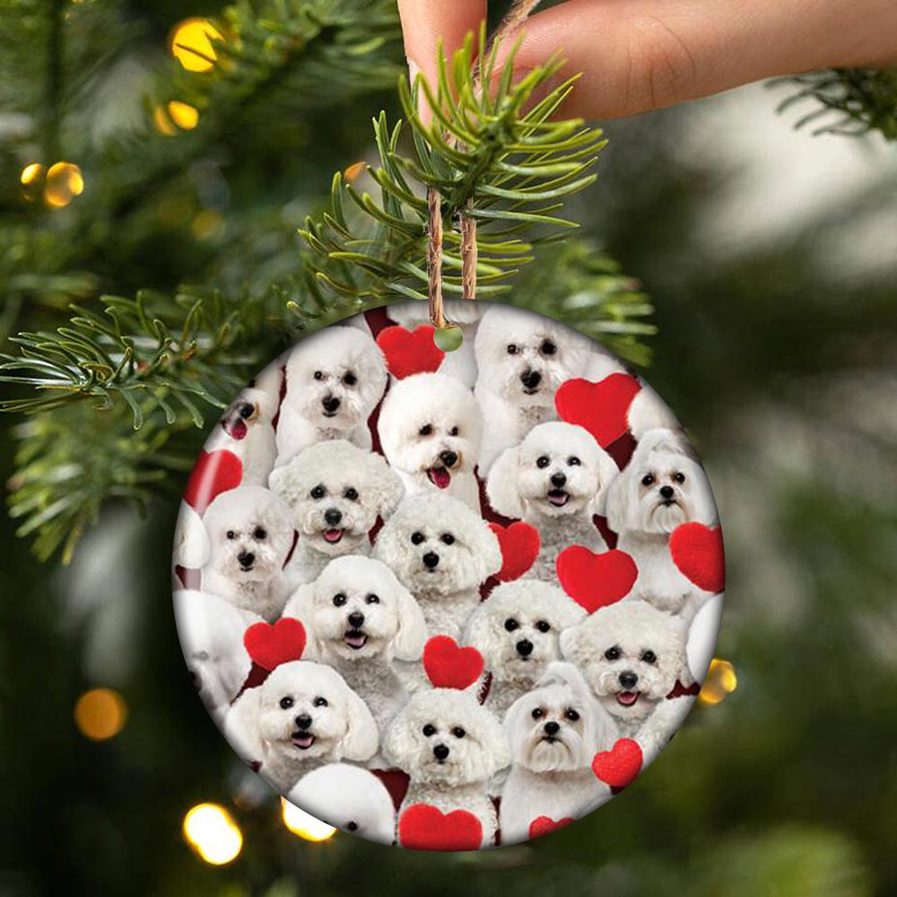 A Bunch Of Bichon Frises Porcelain/Ceramic Ornament