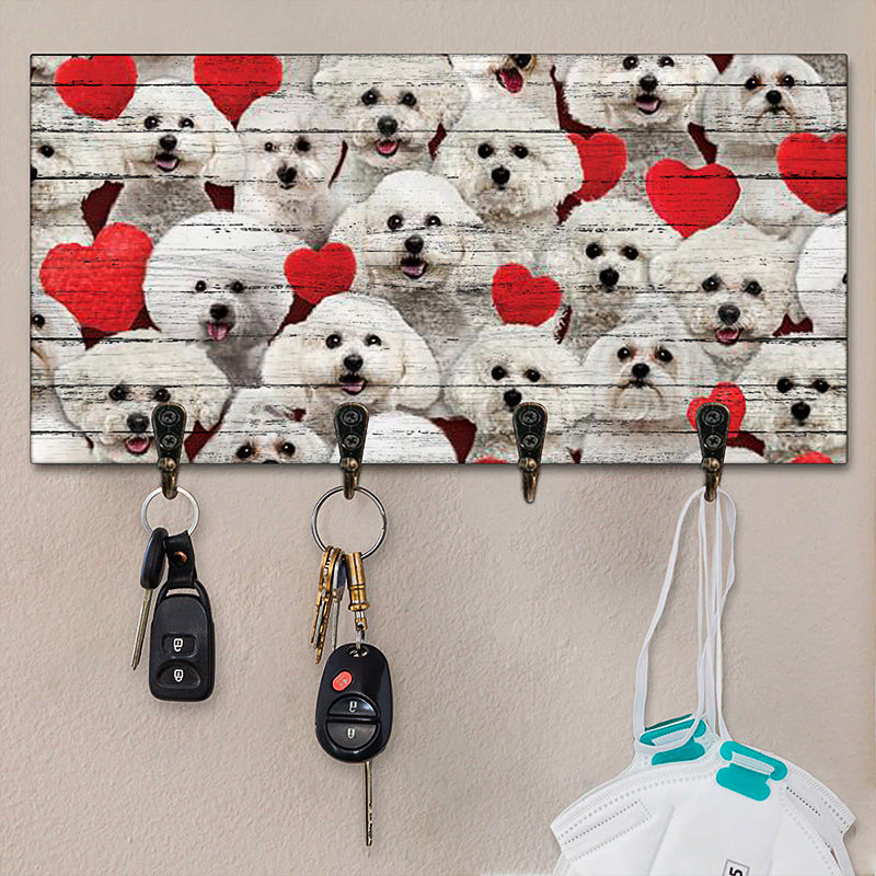 A Bunch Of Bichon Frises Key Hanger