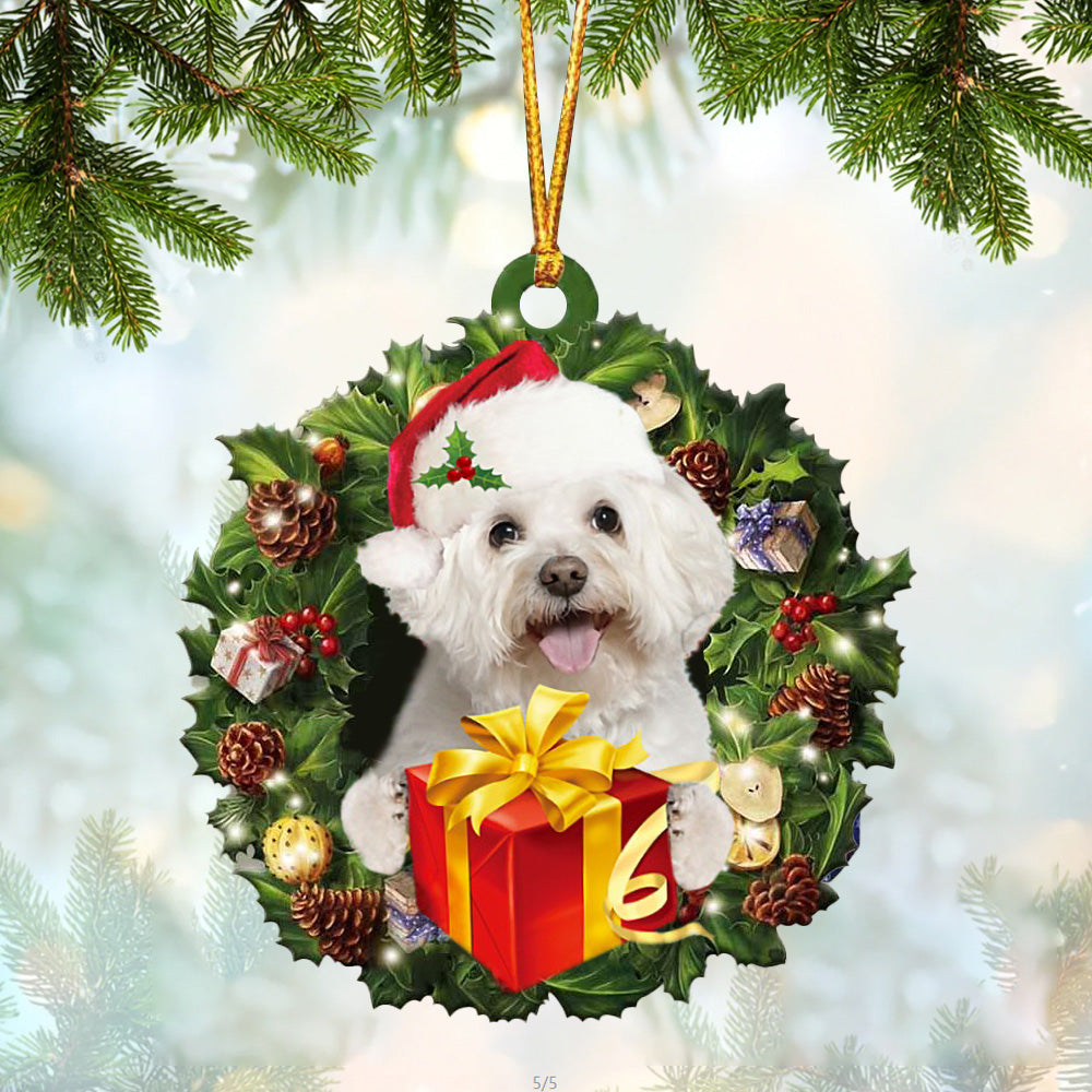 Bichon Frise Christmas Gift Hanging Ornament