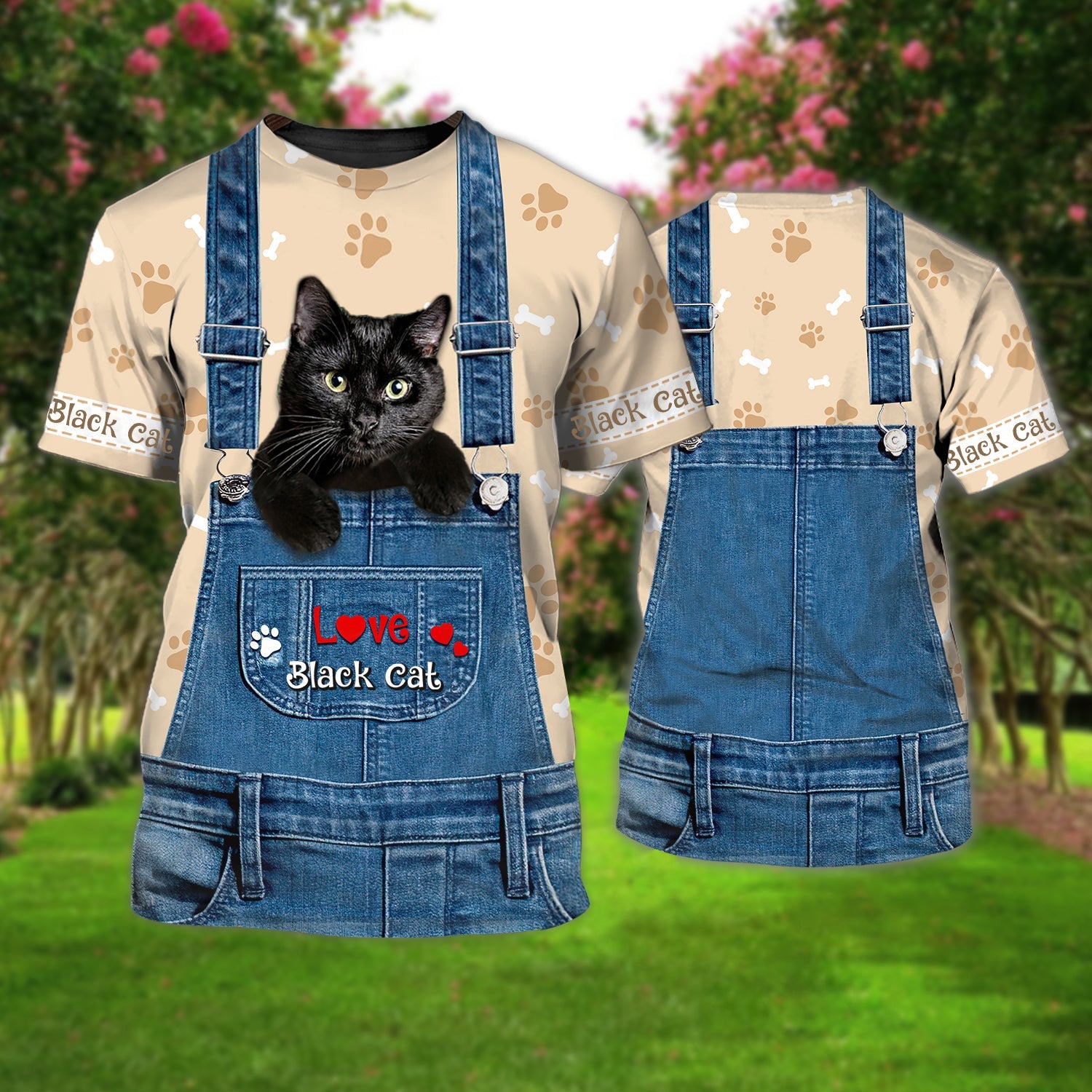 Love Black Cat Cute Unisex T-shirt