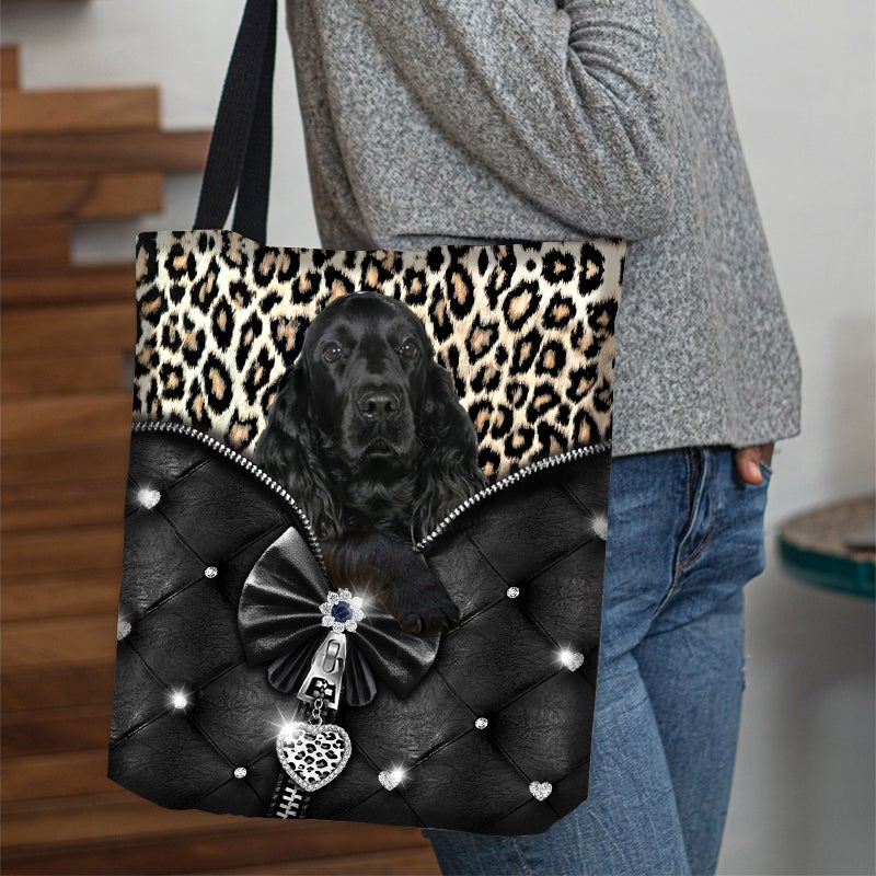 2022 New Release Black Cocker Spaniel All Over Printed Tote Bag