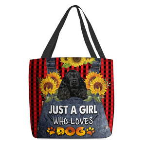 Black Cocker Spaniel-Just A Girl Who Loves Dog Tote Bag