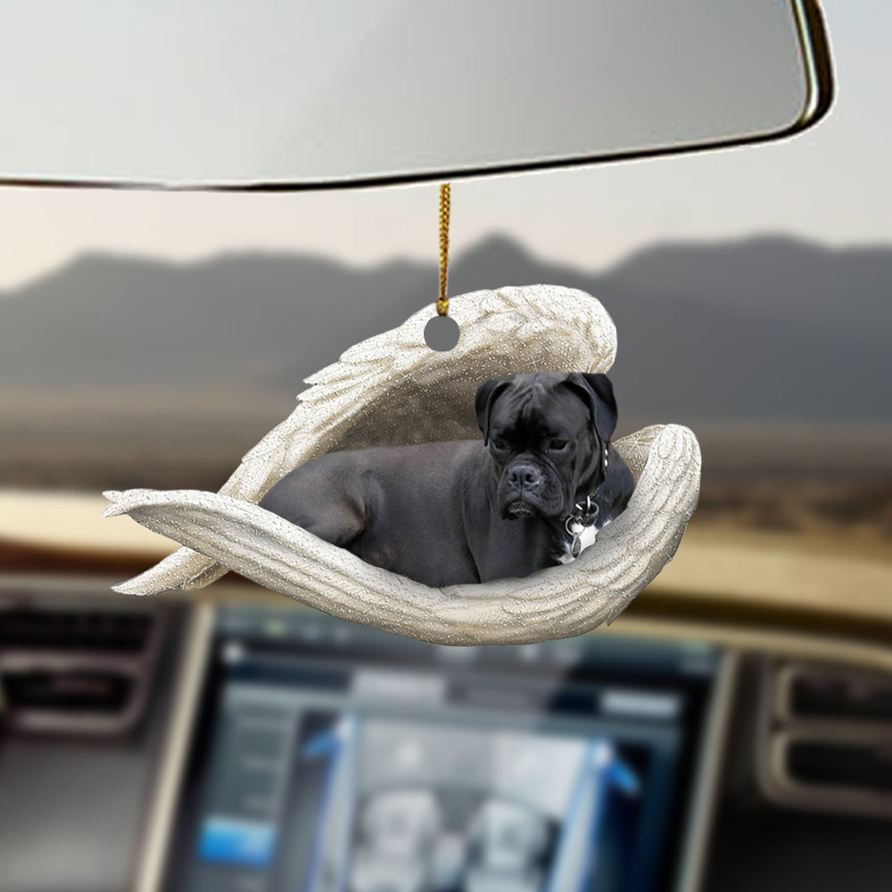 Black boxer Sleeping Angel Ornament Sleeping Angel Car Hanging Ornament