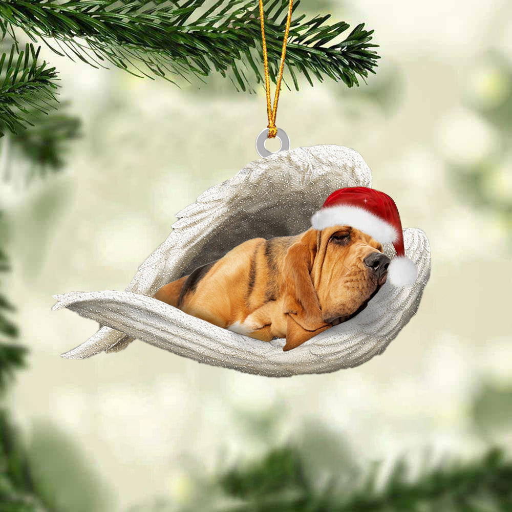 Bloodhound Sleeping Angel Christmas Ornament