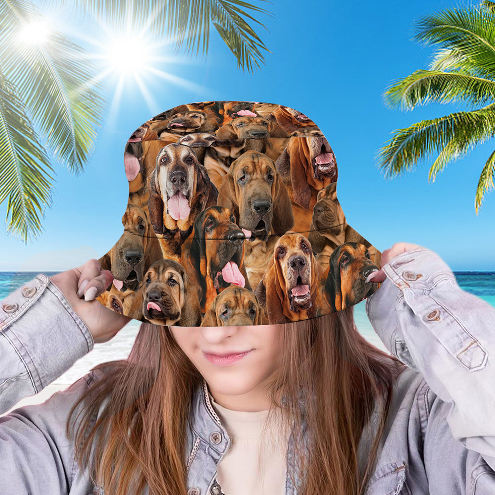 A Bunch Of Bloodhounds Bucket Hat