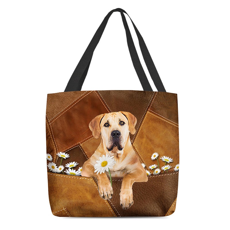 Boerboel Holding Daisy All Over Printed Tote Bag