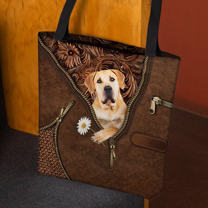 Boerboel Holding Daisy Tote Bag