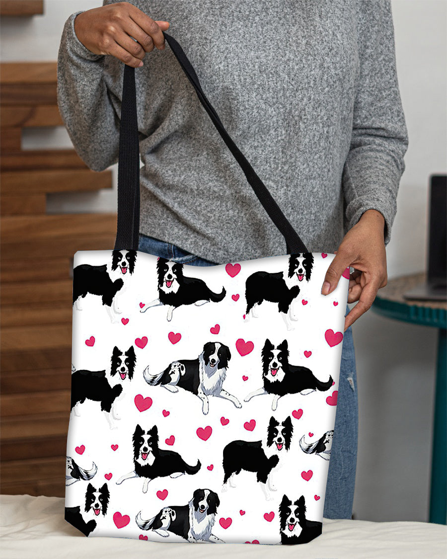 Cute Border Collie Tote Bag
