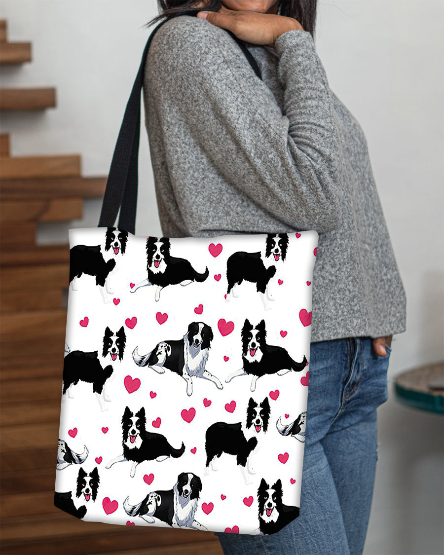 Cute Border Collie Tote Bag
