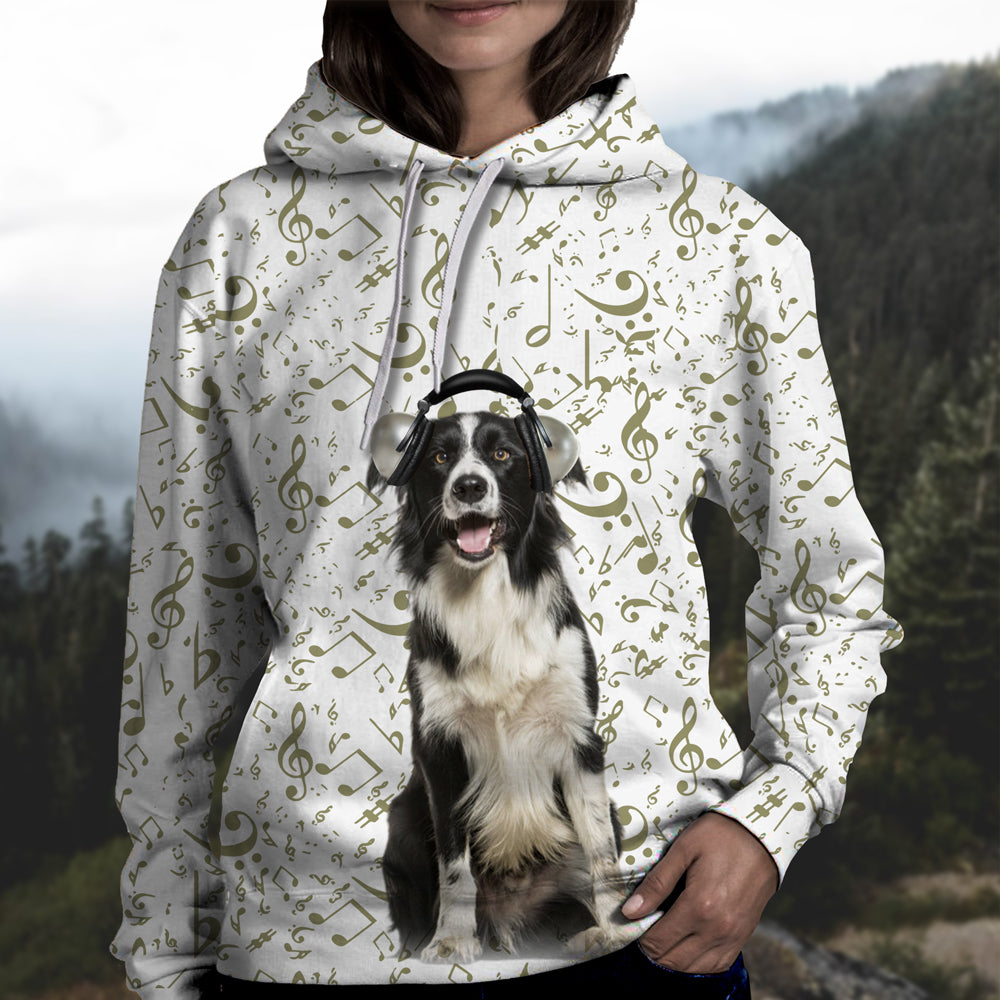 Great Music With Border Collie Unisex Hoodie