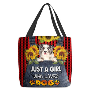 Border Collie-Just A Girl Who Loves Dog Tote Bag