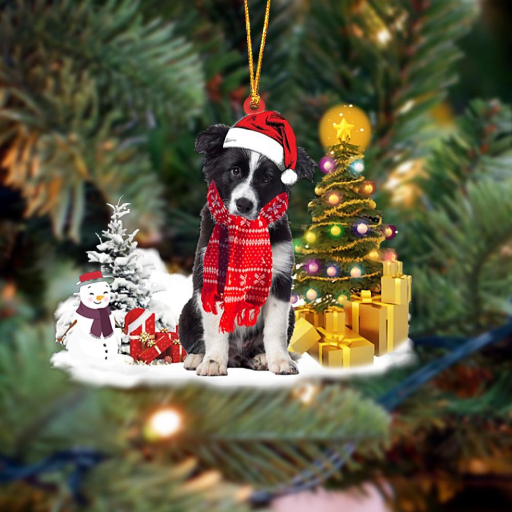Border Collie Christmas Ornament