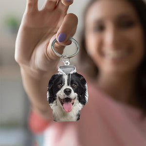 Border Collie 3D Graphic Hoodie Acrylic Keychain