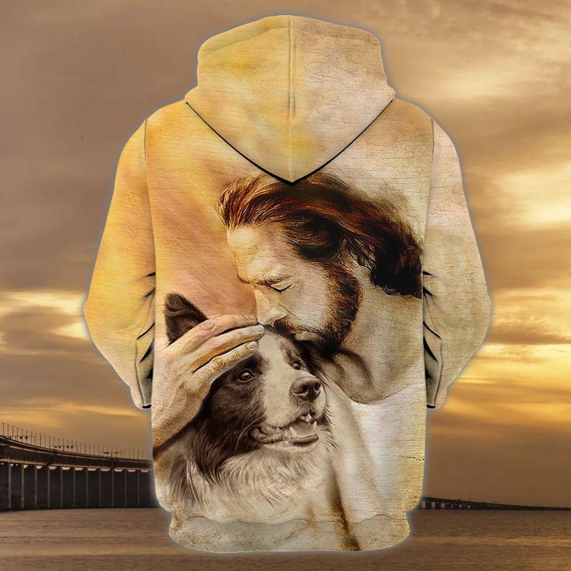Border Collie With God Unisex Hoodie