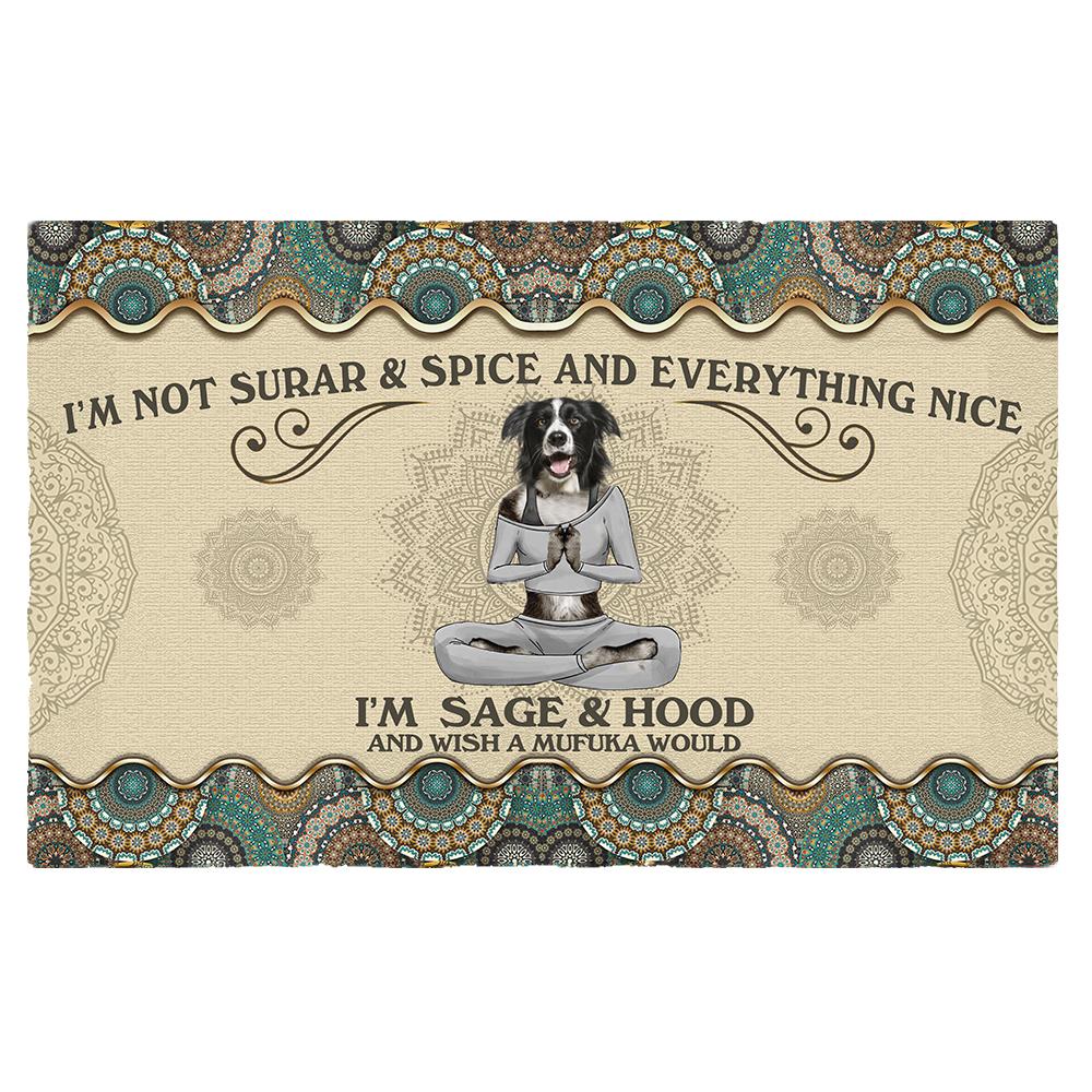 Wish A Mufuka Would-Border Collie Doormat