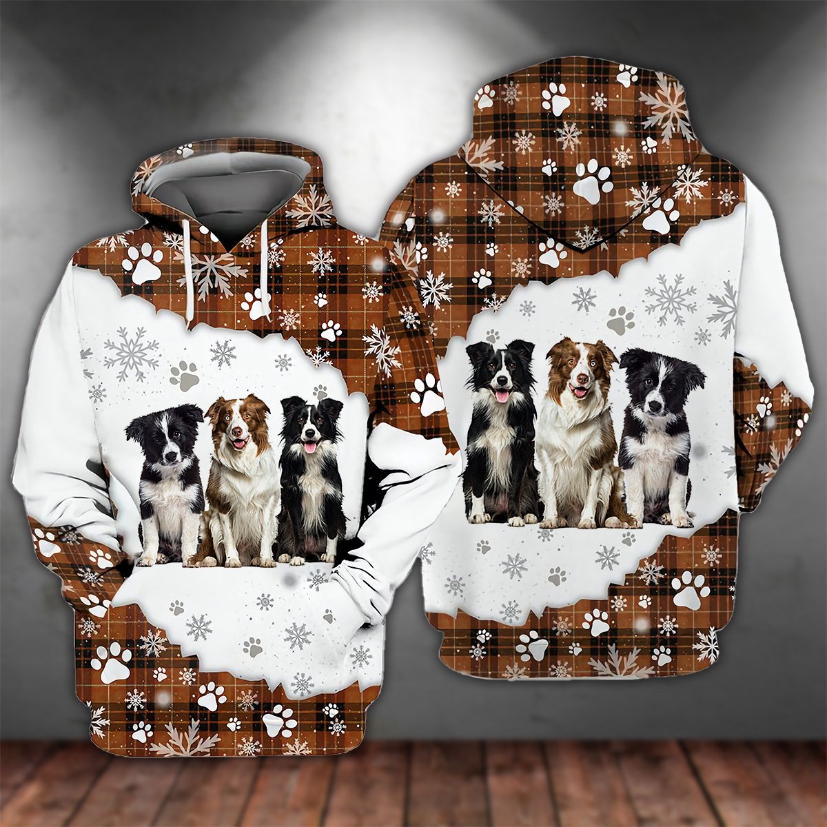Border Collie Happy Holiday Unisex Hoodie
