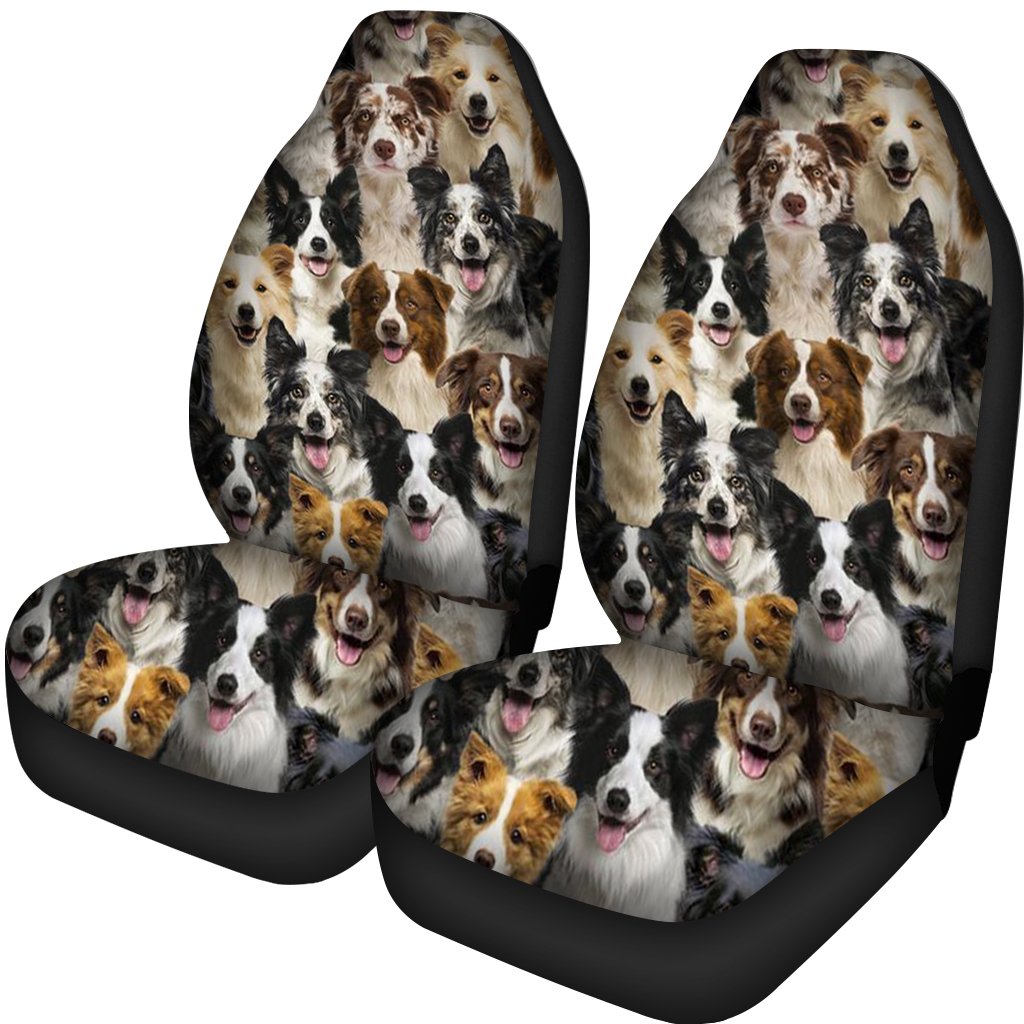 A Bunch Of Border Collies Car Seat Cover