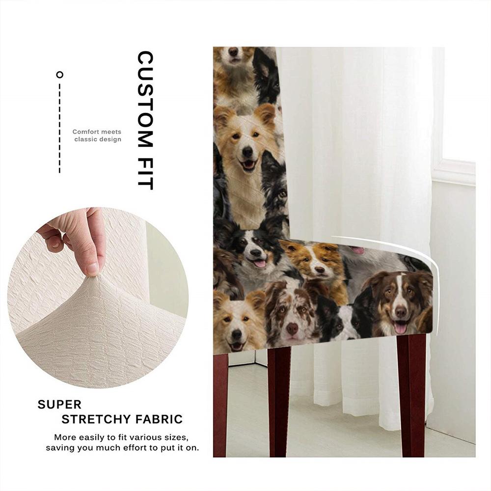 A Bunch Of Border Collies Chair Cover/Great Gift Idea For Dog Lovers