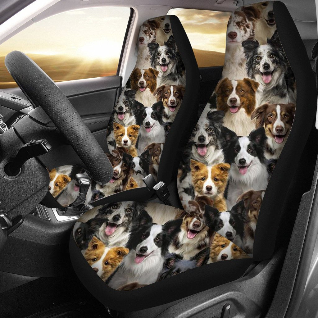 A Bunch Of Border Collies Car Seat Cover