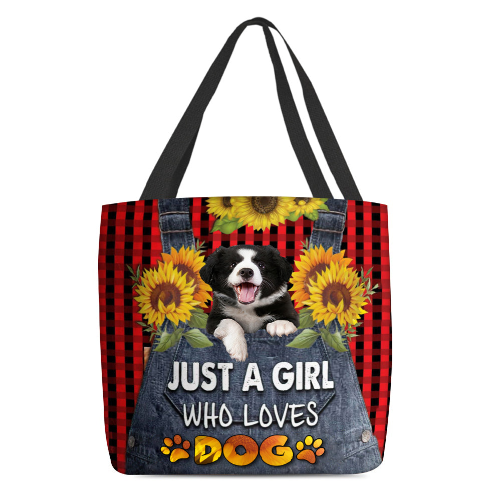 Border Collies-Just A Girl Who Loves Dog Tote Bag