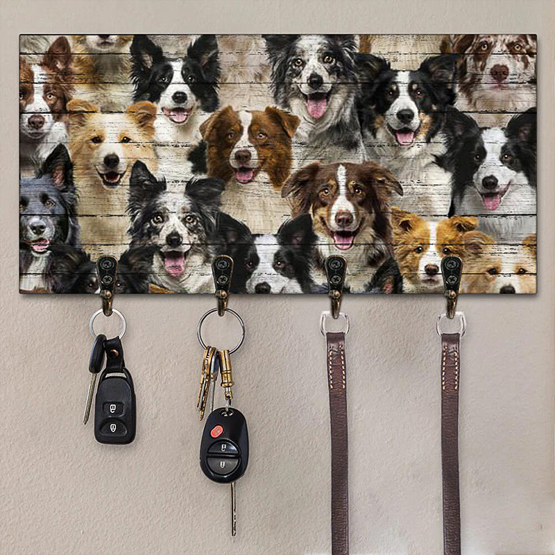 A Bunch Of Border Collies Key Hanger