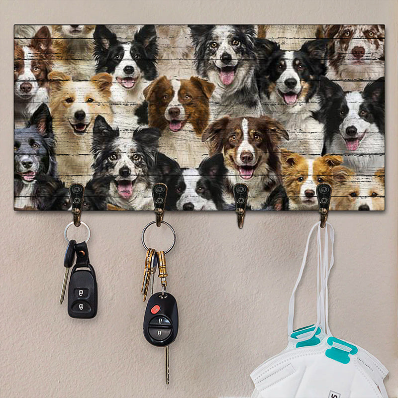 A Bunch Of Border Collies Key Hanger
