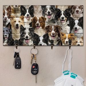 A Bunch Of Border Collies Key Hanger