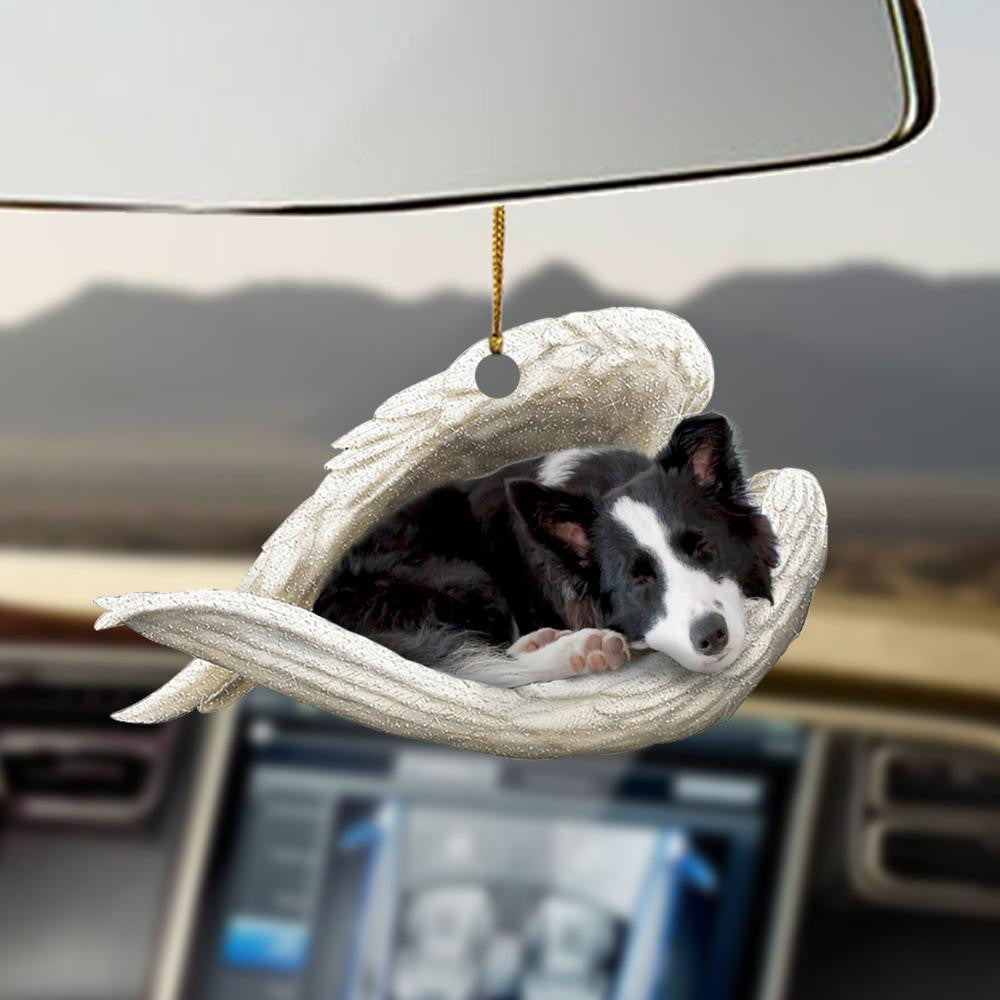 Border collie Sleeping Angel Ornament Sleeping Angel Car Hanging Ornament