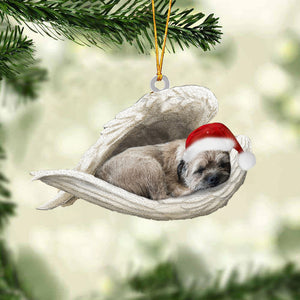 Border terrier Sleeping Angel Christmas Ornament