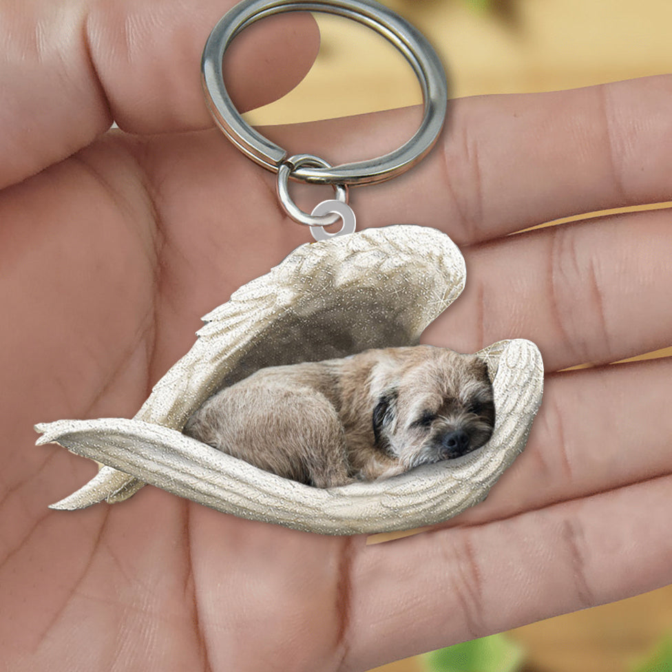 Border terrier1Sleeping Angel Acrylic Keychain