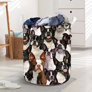 A Bunch Of Boston Terriers Laundry Basket