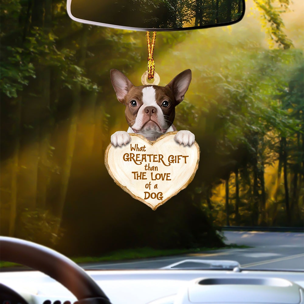 Boston Terrier 2 Greater Gift Car Hanging Ornament