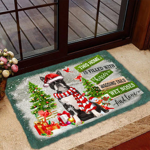This Home Is Filled With Kisses/ Boston Terrier Doormat