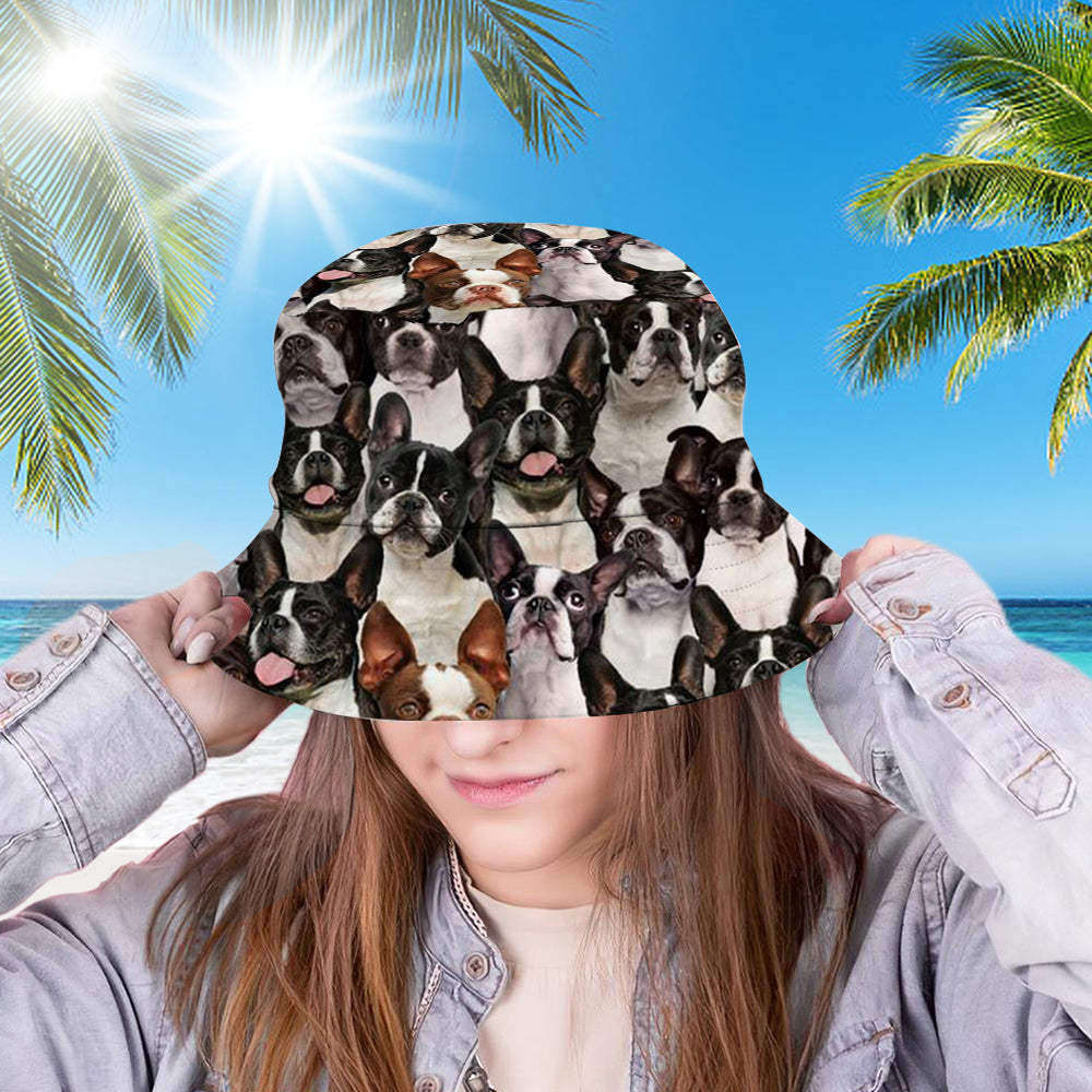 A Bunch Of Boston Terriers Bucket Hat