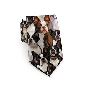 A Bunch Of Boston Terriers Tie For Men/Great Gift Idea For Christmas