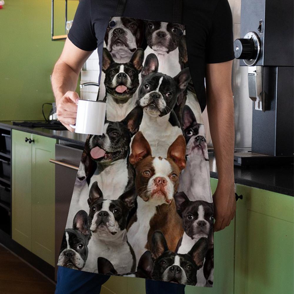 A Bunch Of Boston Terriers Apron/Great Gift Idea For Christmas