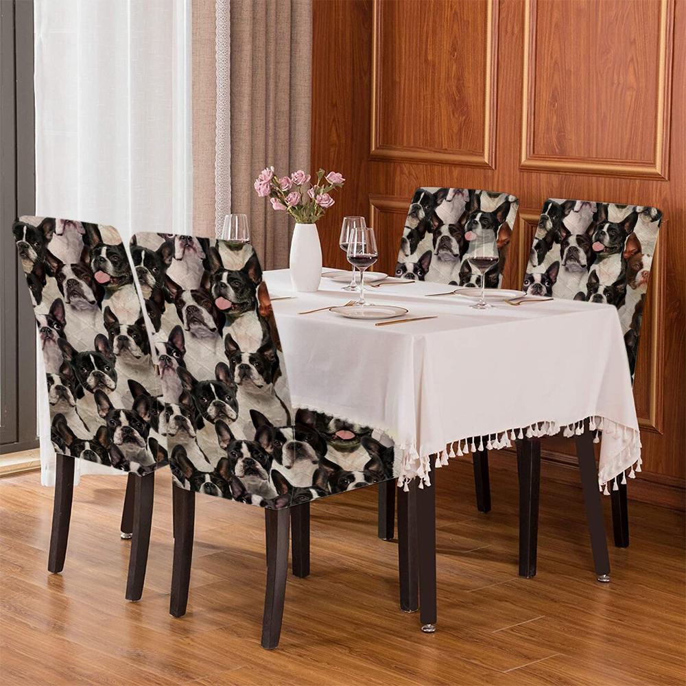 A Bunch Of Boston Terriers Chair Cover/Great Gift Idea For Dog Lovers
