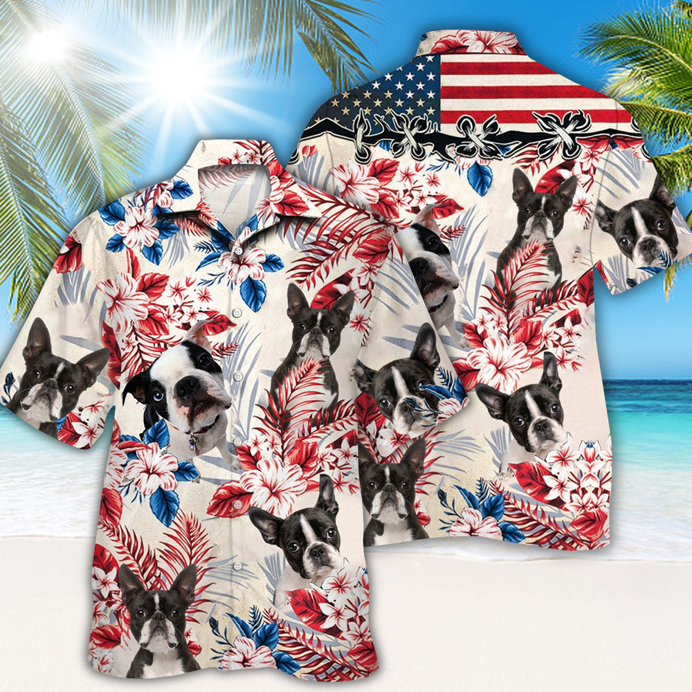 Boston terrier Hawaiian Shirt